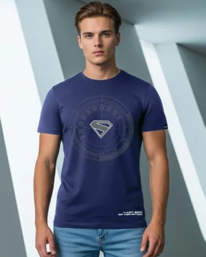 Superman Blue Printed T-Shirt
